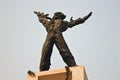 low angle view of Irian Barat Liberation statue in Jakarta