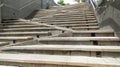 Architectural photo of a unique staircase shape in the garden