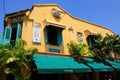 low angle view of old Chinese shophouse building Royalty Free Stock Photo