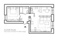 Architectural plan of a house. Layout of the apartment top view