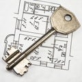 Architectural plan and key
