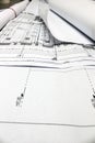 Architectural plans on display Royalty Free Stock Photo