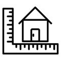 Architectural project Isolated Vector Icon which can easily modify Royalty Free Stock Photo