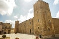 Architectural Sights of The Castle of the Counts of Modica in Alcamo, Trapani Province, Sicily, Italy. Royalty Free Stock Photo