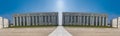 Architectural symmetry on the major axis at Cergy France