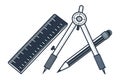 Architectural Tools Illustration Royalty Free Stock Photo