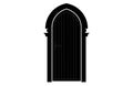 Medieval door silhouettes, Architectural type of arches shapes and forms silhouettes