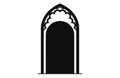 Medieval door silhouettes, Architectural type of arches shapes and forms silhouettes