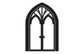 Medieval door silhouettes, Architectural type of arches shapes and forms silhouettes