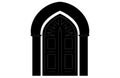 Medieval door silhouettes, Architectural type of arches shapes and forms silhouettes