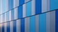 Horizontal Rhythm of Blue and Gray Facade Panels Royalty Free Stock Photo