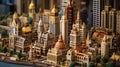 Architectural Wonder: Miniature City Model Showcasing Urban Majesty