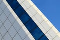 Architecture abstract blue glass wall on sky background Royalty Free Stock Photo