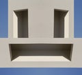 Architecture abstract face with shapes of a modern building. Royalty Free Stock Photo