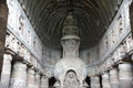 Architecture of Ajanta caves in Aurangabad, India