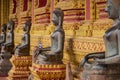 The Architecture and Ancient Buddha image and Sculpture Detail of Hor Pha keo Museum.Haw Pha Kaew Museum in Vientiane, Laos