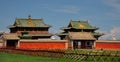 The architecture of the ancient Buddhist monastery Royalty Free Stock Photo