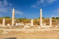 Architecture of ancient Greek ruins in Side, Turkey Royalty Free Stock Photo