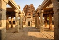 Architecture of ancient ruins of temple in Hampi Royalty Free Stock Photo