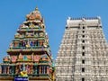 Architecture of Annamalaiyar Temple in Tiruvannamalai, India.