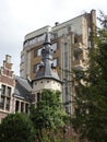 Tower and building in Antwerp, Belgium Royalty Free Stock Photo