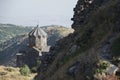 Church in nature. Old monastery in the mountains