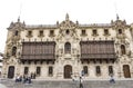 Architecture around Plaza Mayor in downtown Lima, Peru