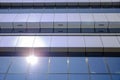 Architecture background fragment of a modern office building against blue sky Royalty Free Stock Photo