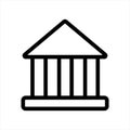 Architecture, bank, building, finance, institute icon