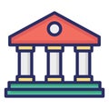 Architecture, bank isolated Vector Icon which can easily modify or edit