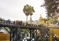 Architecture in Barranco neighborhood. Suspiros bridge. Lima, Peru