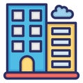 Architecture, building .  Vector icon which can easily modify or editable Royalty Free Stock Photo