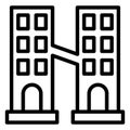 Architecture, building .Vector icons Set which can easily modify or editable Royalty Free Stock Photo