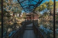 Architecture, buildings and landscapes of Suzhou Humble Administrator`s Garden, the most famous Chinese classic garden in Suzhou,