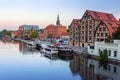 Architecture of Bydgoszcz city at Brda river in Poland Royalty Free Stock Photo