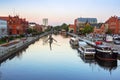 Architecture of Bydgoszcz city at Brda river in Poland Royalty Free Stock Photo