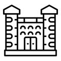 Architecture castle icon outline vector. Slovak map