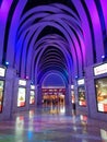 Architecture Ceiling Ambient Lighting Blue Purple Singapore Resort World Sentosa