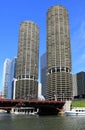 Architecture on the Chicago River Royalty Free Stock Photo