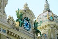 Architecture and clock of the Monte Carlo casino.