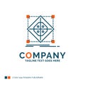Architecture, cluster, grid, model, preparation Logo Design. Blu