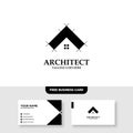 Architecture Company, construction, architect, vector logo template - Vector, Free Business Card