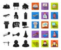 Architecture and construction black,flat icons in set collection for design. Architect and equipment vector symbol stock Royalty Free Stock Photo