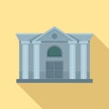 Architecture courthouse icon, flat style Royalty Free Stock Photo