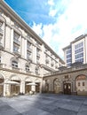 The architecture of the courtyard is classic style, the facade of the building is in the classical style Royalty Free Stock Photo