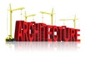 Architecture creative building blueprint architect