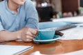 Architecture and cup of coffee on office desk in engineer romm