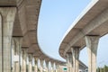 Architecture curve intercity motorway Nakhon Ratchasima Bangpa In to Korat MotorWay in Thailand during construction