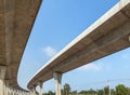 Architecture curve intercity motorway Nakhon Ratchasima Bangpa In to Korat MotorWay in Thailand during construction