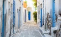 Architecture on the Cyclades. Greek Island buildings with her ty Royalty Free Stock Photo